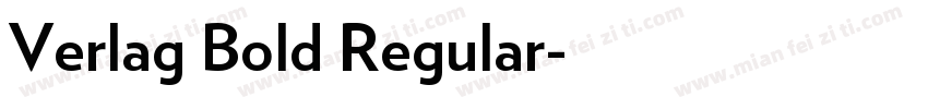 Verlag Bold Regular字体转换